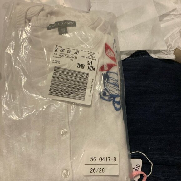 NWT Jessica, London, white embroidered cardigan size 2628 - Picture 4 of 4
